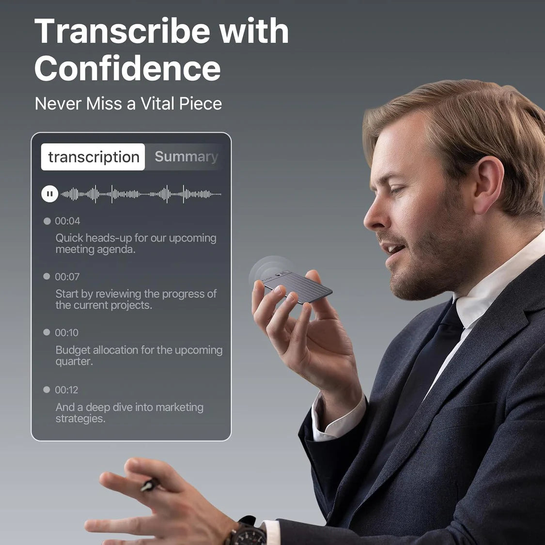 PLAUD NoteAl Voice Recorder (Black) by PLAUD