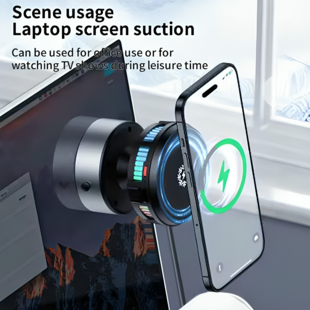 Charger Magnetic Car Suction Phone Holder with Cooling Fan