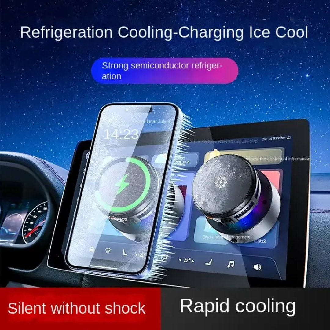 Charger Magnetic Car Suction Phone Holder with Cooling Fan
