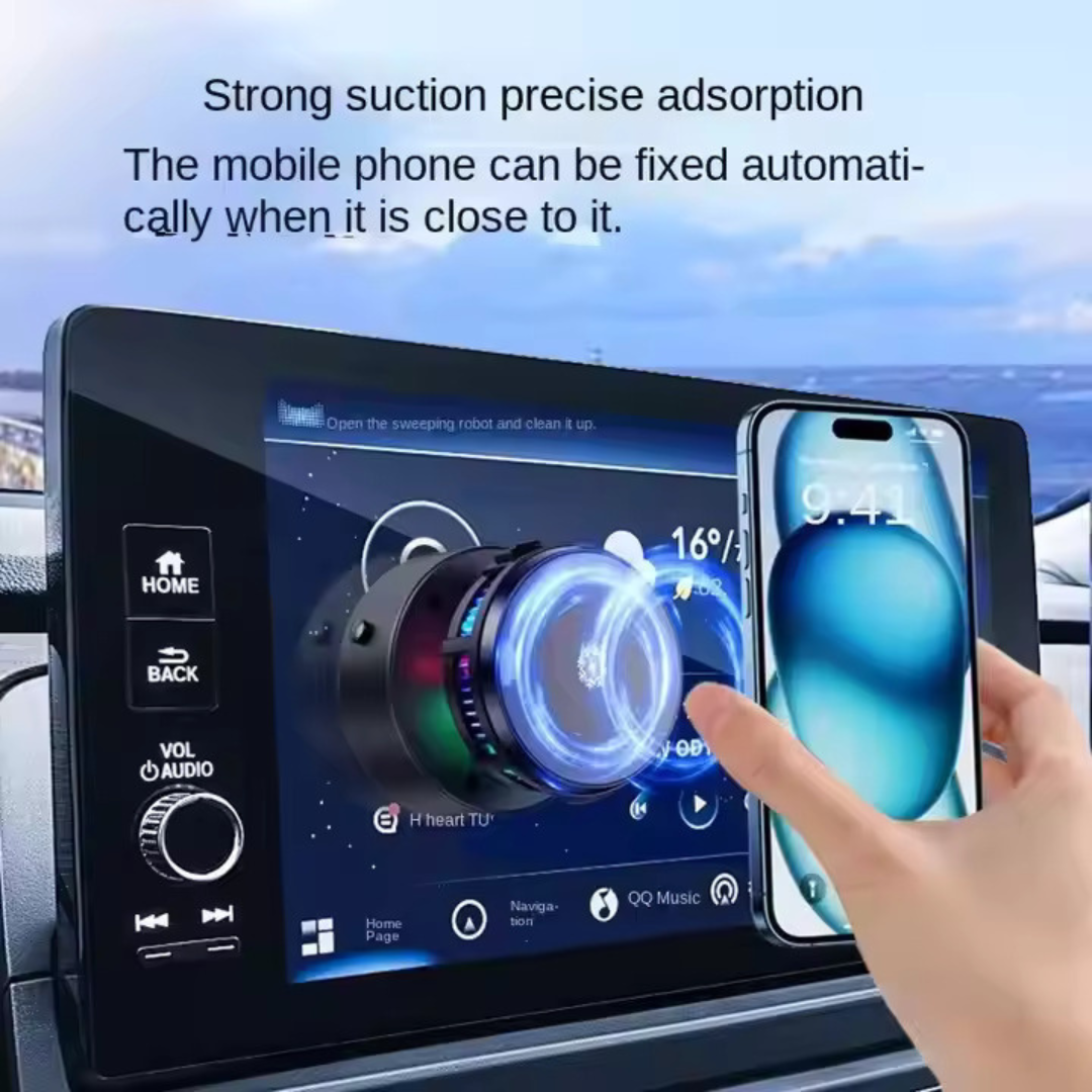 Charger Magnetic Car Suction Phone Holder with Cooling Fan