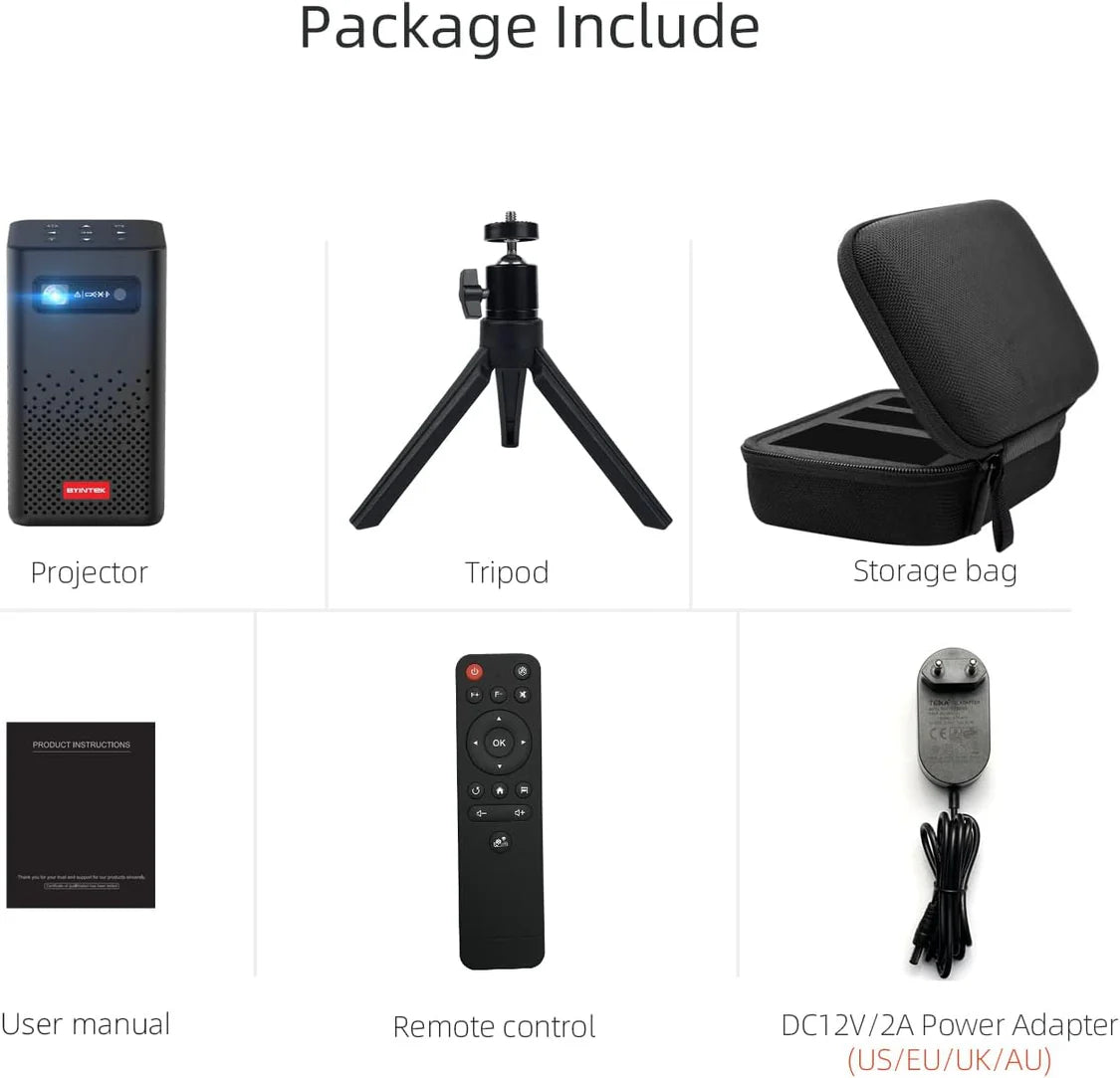 3D Projector UFO P20 Upgraded Mini DLP 3D Projector by Byintek