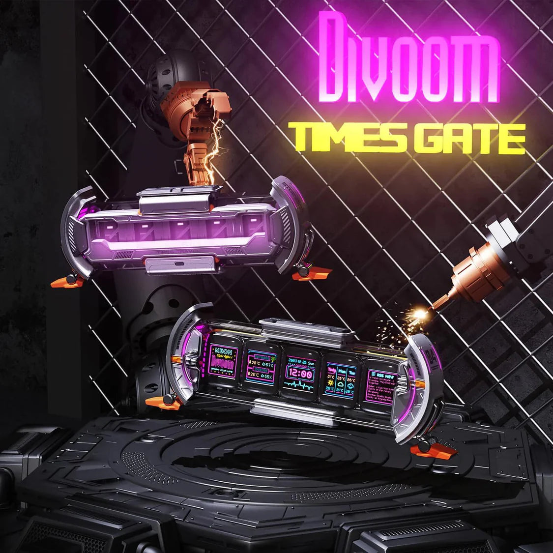Divoom Times Gate Pixel Art Informative Display Digital Clock