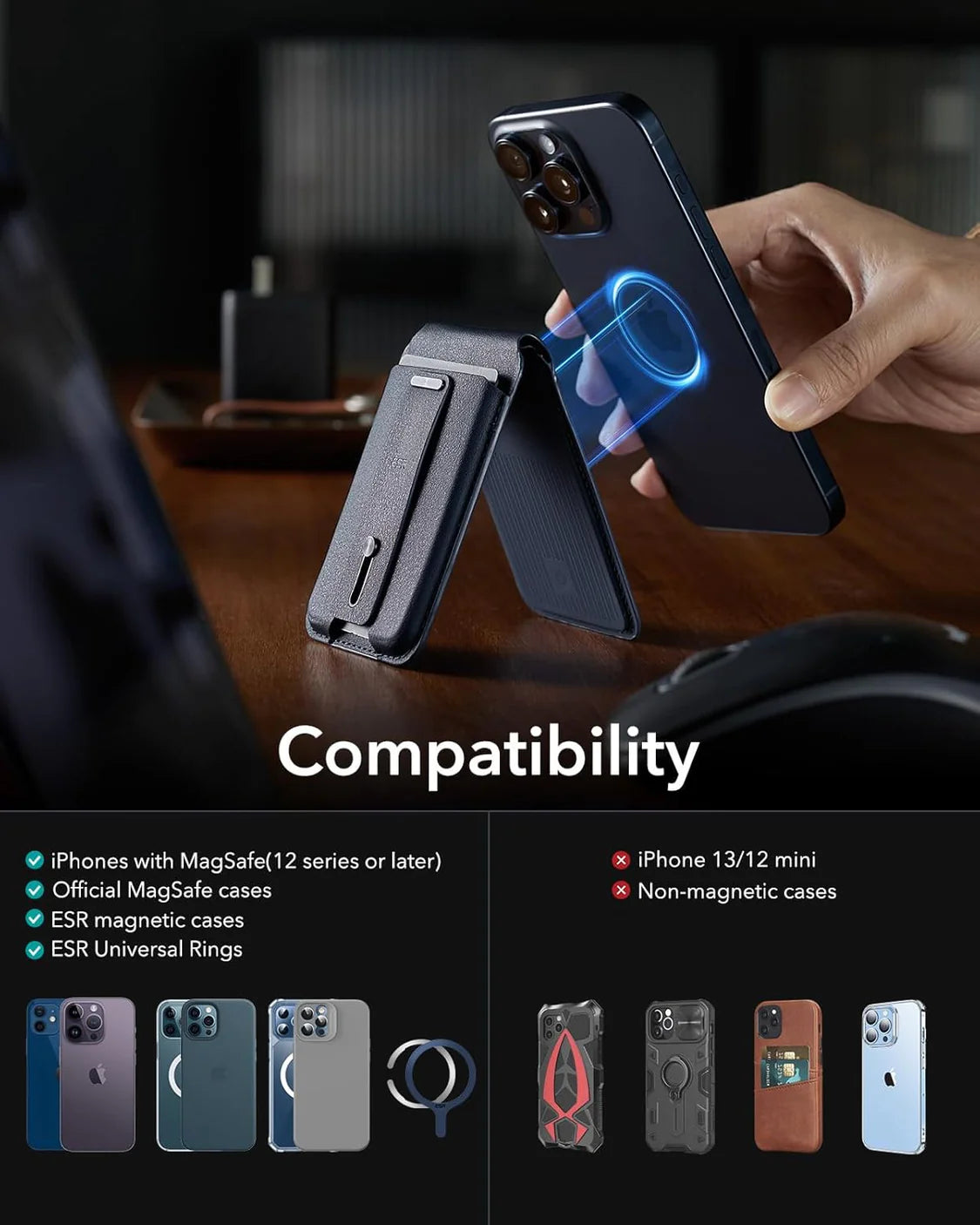 GEO Smart Card Storage with Adjustable Stand & Grip by ESR