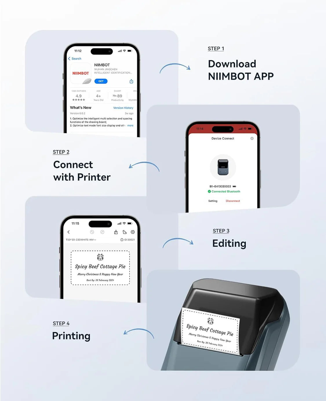 Niimbot B1 Potable Thermal Label Printer 2 inch
