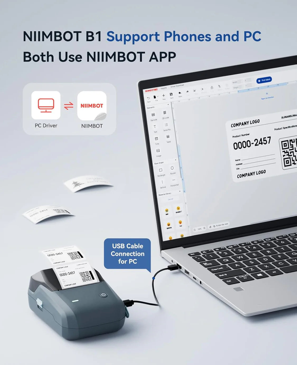 Niimbot B1 Potable Thermal Label Printer 2 inch