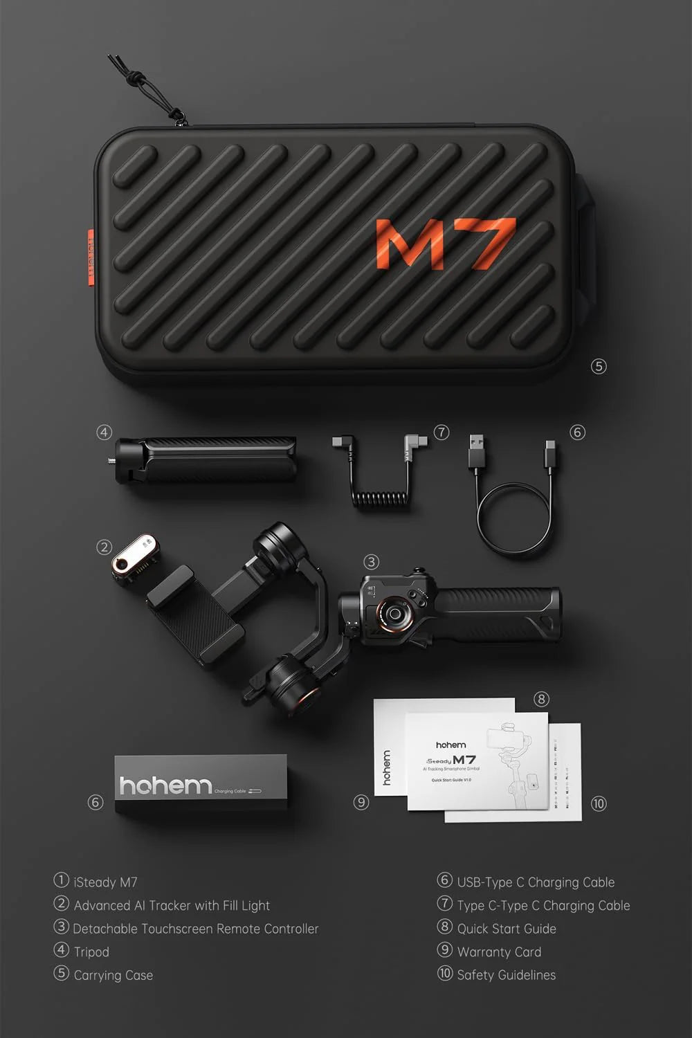 iSteady M7 Phone Stabilizer with Advanced AI Tracker by Hohem
