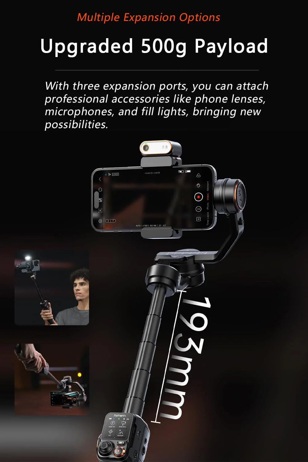 iSteady M7 Phone Stabilizer with Advanced AI Tracker by Hohem